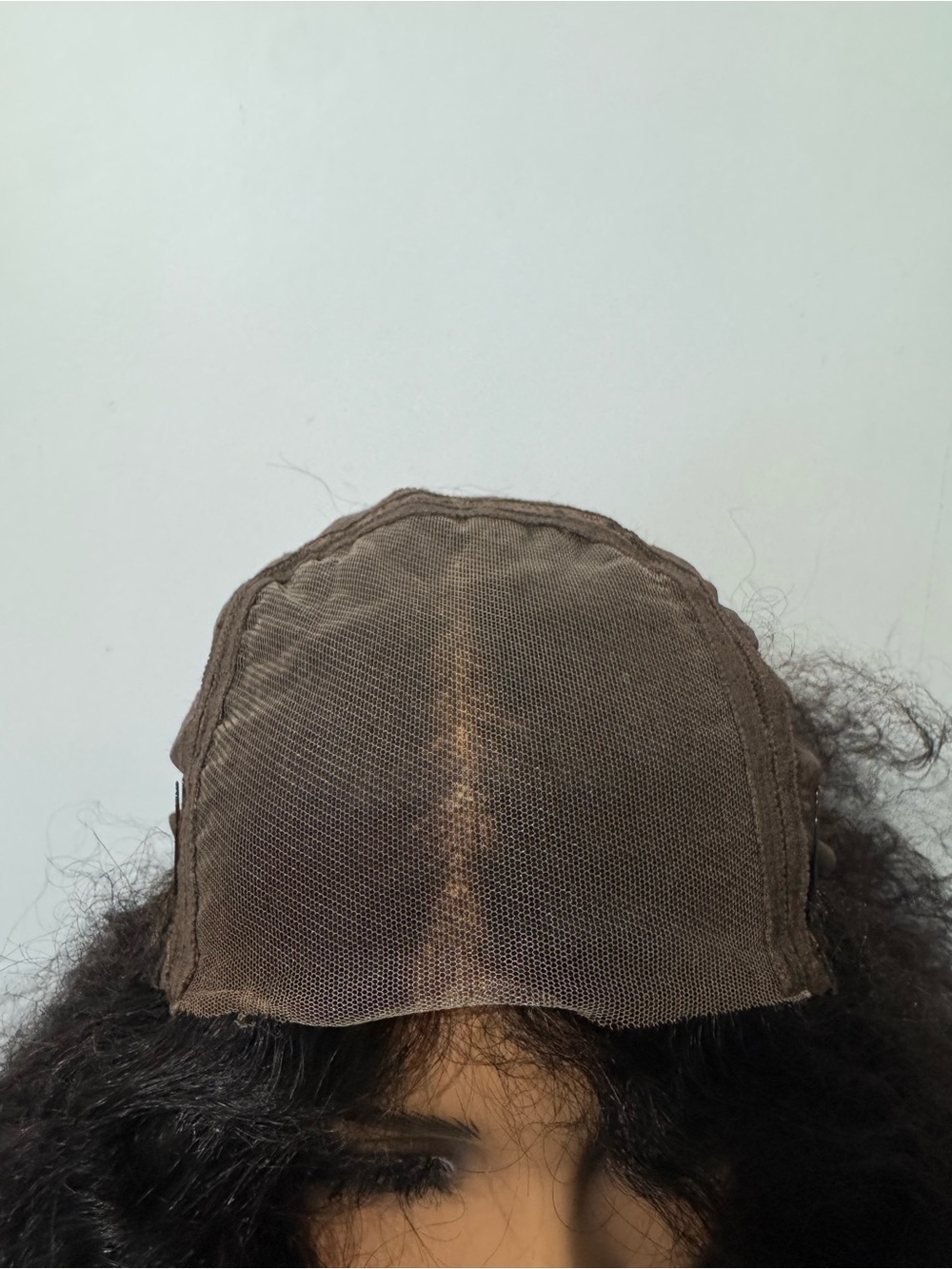 Human hair Black Curly Hair long Wig - Lace front - Picture 6 of 7